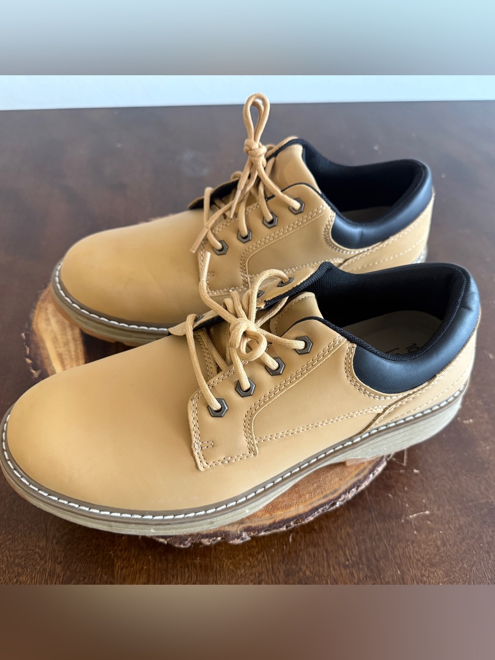 George Men's Lace-Up Oxfords in Tan and Black Size 10.5 Boots